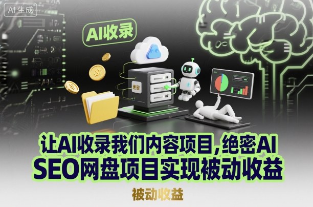让AI收录我们内容项目,绝密AI SEO网盘项目实现被动收益-邪修侠
