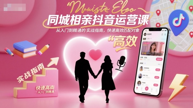 同城相亲抖音运营课,从入门到精通的实战指南,快速高效匹配对象-邪修侠