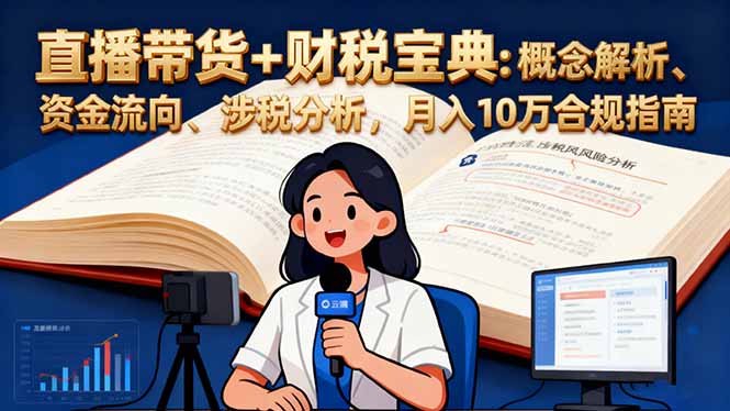 直播带货+财税宝典:概念解析、资金流向、涉税分析,月入10万合规指南-邪修侠