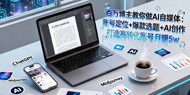 百万博主教你做AI自媒体:账号定位+爆款选题+AI创作 打造高转化账号月赚5w-邪修侠