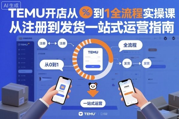 TEMU开店从0到1全流程实操课,从注册到发货一站式运营指南-邪修侠