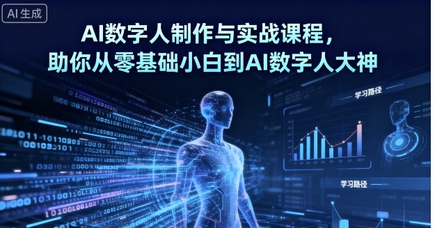 AI数字人制作与实战课程,助你从零基础小白到AI数字人大神-邪修侠