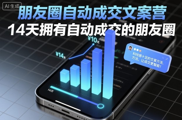 朋友圈自动成交文案营,14天拥有自动成交的朋友圈-邪修侠