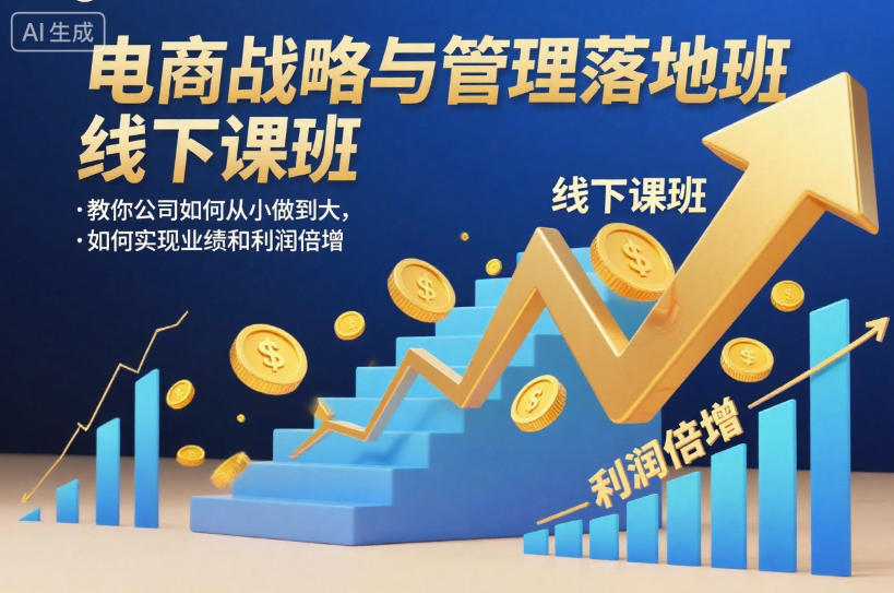 电商战略与管理落地班线下课,教你公司如何从小做到大,如何实现业绩和利润倍增【录音】-邪修侠