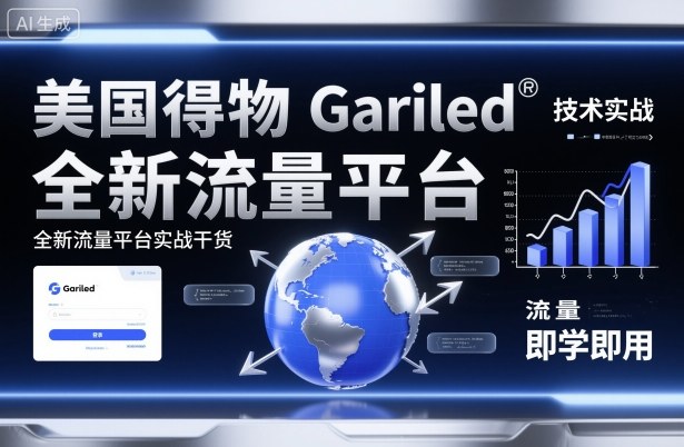 美国得物Gariled技术实战,全新流量平台实战干货,即学即用-邪修侠