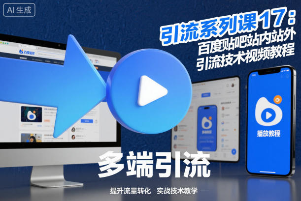 引流系列课17:百度贴吧站内站外引流技术视频教程-邪修侠