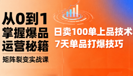 抖音小店爆品打造与矩阵裂变实战课-邪修侠