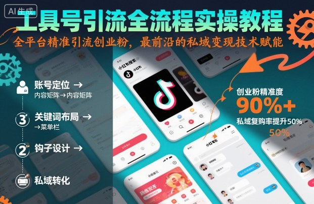 工具号引流全流程保姆级实操教程,全平台精准引流创业粉,最前沿的私域变现技术赋能-邪修侠