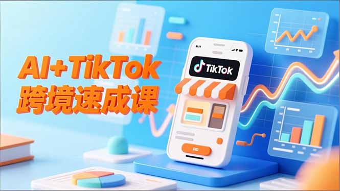 AI+TikTok跨境速成课，智能翻译、店铺定位、流程拆解，7天高效上线运营-邪修侠