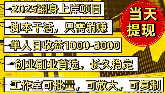 2025翻身上岸项目脚本干活,内部客户经理内部开号,单人日收益1000-300…-邪修侠