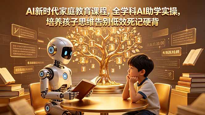 (18745期)AI新时代家庭教育课程,全学科AI助学实操,培养孩子思维告别低效死记硬背-邪修侠