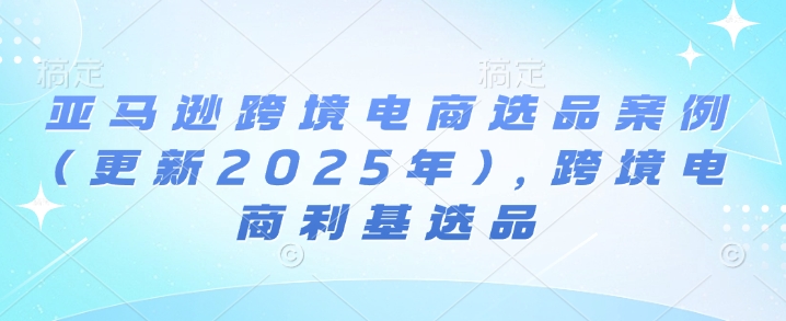 亚马逊跨境电商选品案例(更新2025年10月),跨境电商利基选品-邪修侠