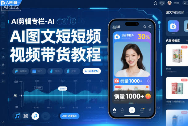 AI剪辑专栏-AI图文短视频带货教程-邪修侠