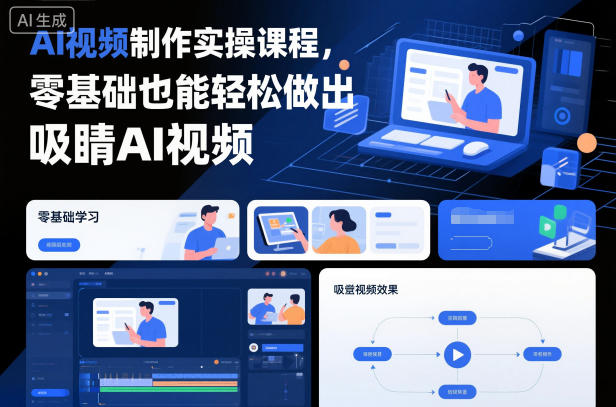 AI视频制作实操课程,零基础也能轻松做出吸睛AI视频-邪修侠
