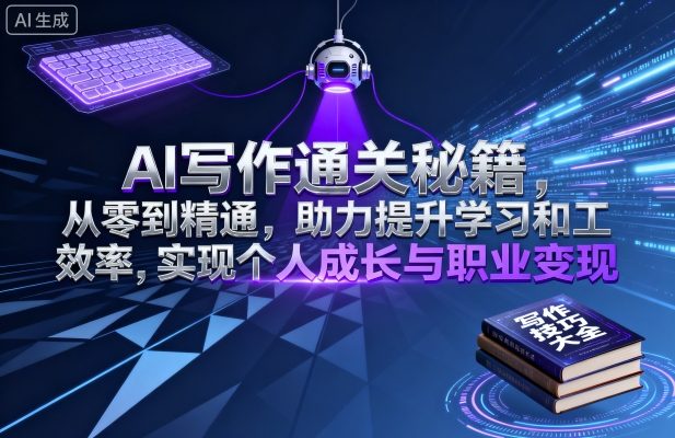 AI写作通关秘籍,从零到精通,助力提升学习和工作效率,实现个人成长与职业变现-邪修侠