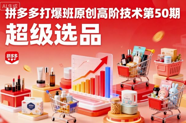 拼多多打爆班原创高阶技术第50期,超级选品-邪修侠
