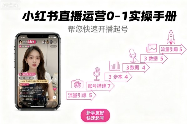 小红书直播运营0-1实操手册,帮您快速开播起号-邪修侠