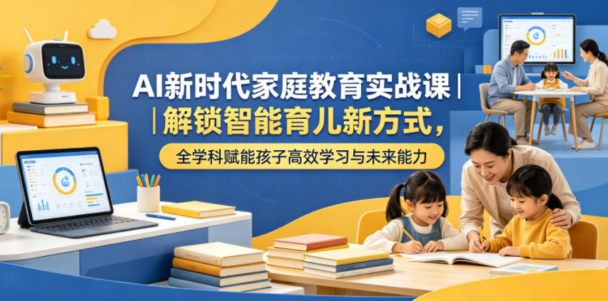 AI新时代家庭教育实战课|解锁智能育儿新方式,全学科赋能孩子高效学习与未来能力 AI新时代家庭教育实战课|解锁智能育儿新方式,全学科赋能孩子高效学习与未来能力