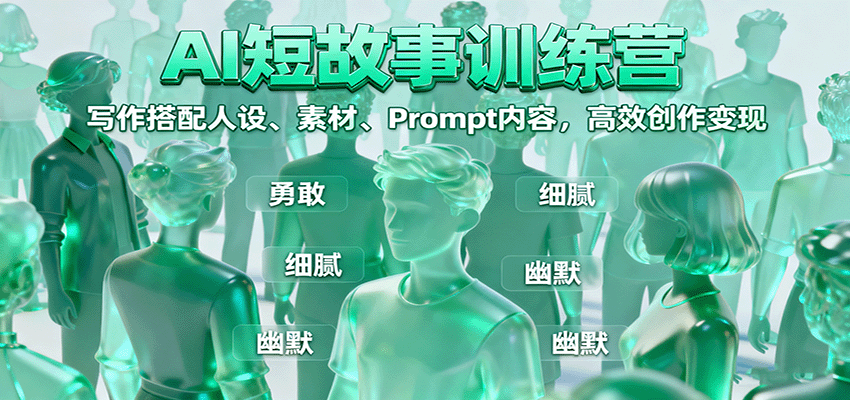 AI短故事训练营:写作搭配人设、素材、Prompt内容,高效创作变现-邪修侠