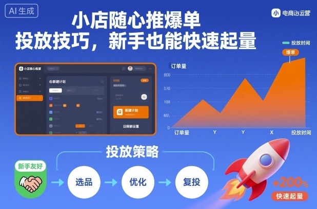 小店随心推爆单投放技巧,新手也能快速起量-邪修侠