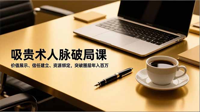 吸贵术人脉破局课,价值展示、信任建立、资源绑定,突破圈层年入百万-邪修侠