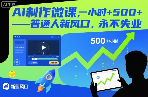 AI制作微课,一小时5张+,普通人新风口,永不失业-邪修侠