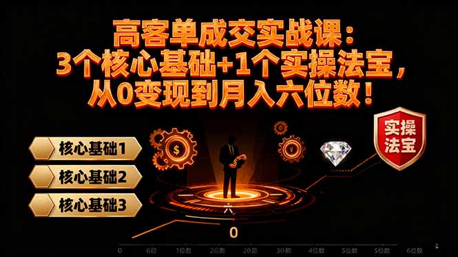 高 客单成交实战课:3个核心基础+1个实操法宝,从0变现到月入六位数!-邪修侠