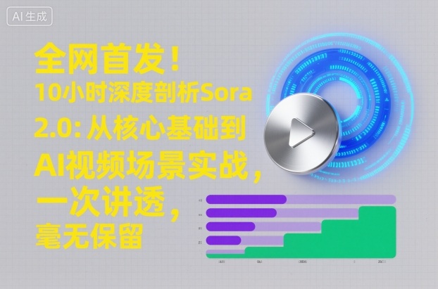 全网首发！10小时深度剖析Sora 2.0：从核心基础到AI视频场景实战，一次讲透，毫无保留-邪修侠