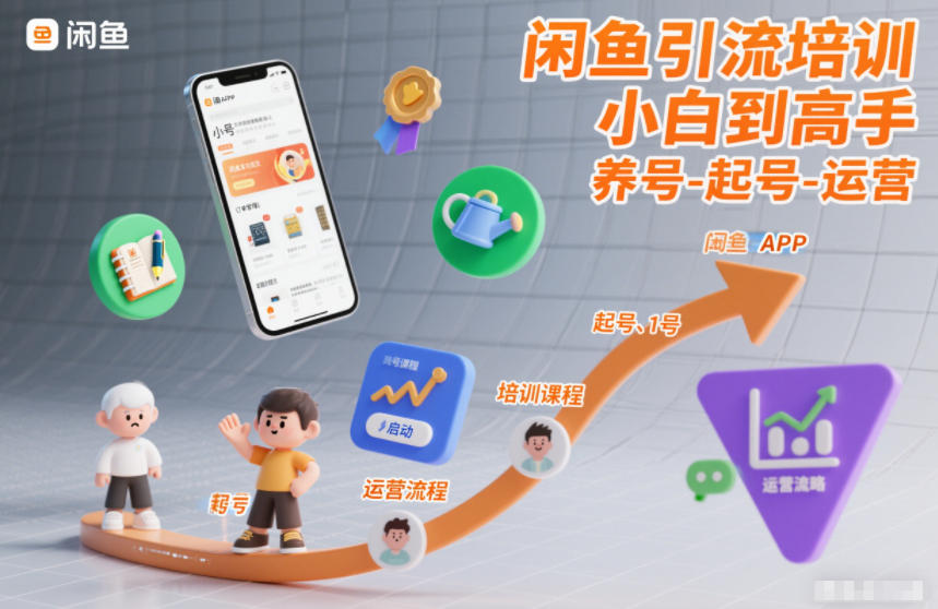 闲鱼引流培训,小白到高手,养号-起号-运营-邪修侠
