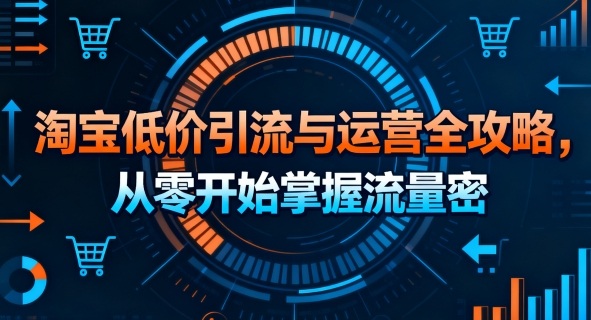淘宝低价引流与运营全攻略,从零开始掌握流量密码-邪修侠