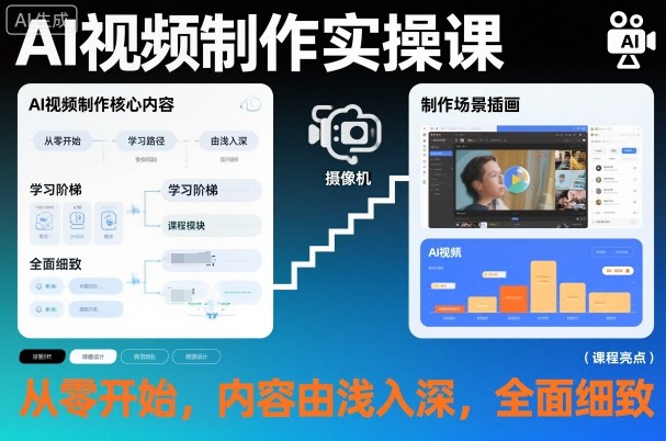AI视频制作实操课，从零开始，内容由浅入深，全面细致-邪修侠