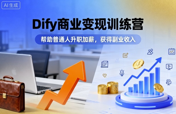 Dify商业变现训练营,帮助普通人升职加薪,获得副业收入-邪修侠