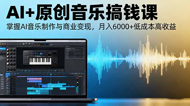 AI+原创音乐搞钱课:掌握AI音乐制作与商业变现,月入6000+低成本高收益-邪修侠
