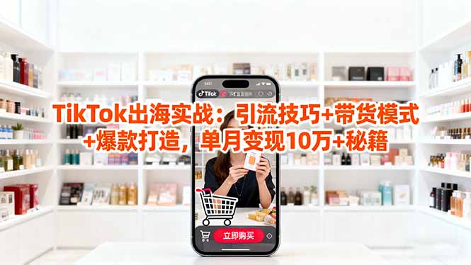 「TikTok出海实战」引流技巧+带货模式+爆款打造,单月变现10万+秘籍-邪修侠
