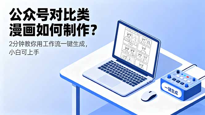 公众号对比类漫画如何制作?2分钟教你用工作流一键生成,小白可上手-邪修侠