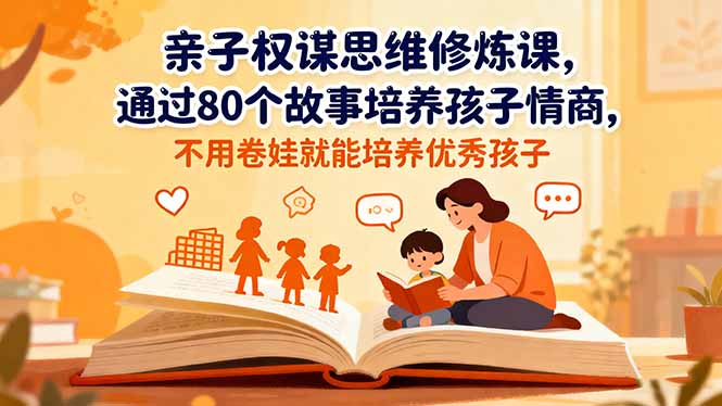 亲子权谋思维修炼课,通过80个故事培养孩子情商,不用卷娃就能培养优秀孩子-邪修侠