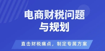 电商企业财税风险与规避,直击财税痛点,制定专属方案-邪修侠
