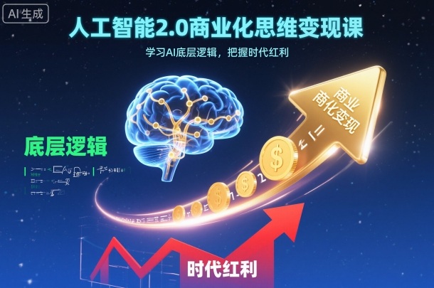 人工智能2.0商业化思维变现课,学习AI底层逻辑,把握时代红利-邪修侠