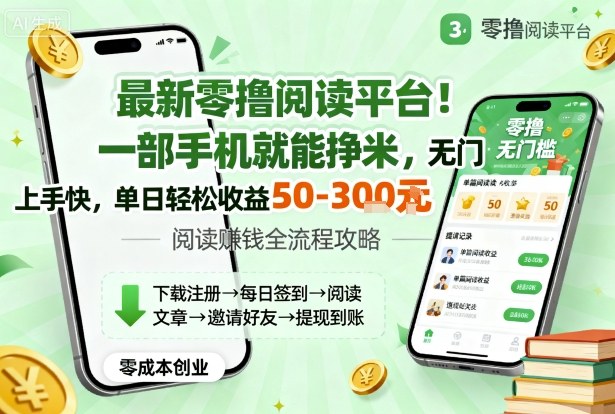 最新零撸阅读平台!一部手机就能挣米,无门槛上手快,单日轻松收益50-3张【揭秘】-邪修侠