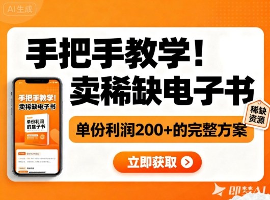 手把手教学!在小红书卖稀缺电子书,单份利润2张+的完整方案-邪修侠