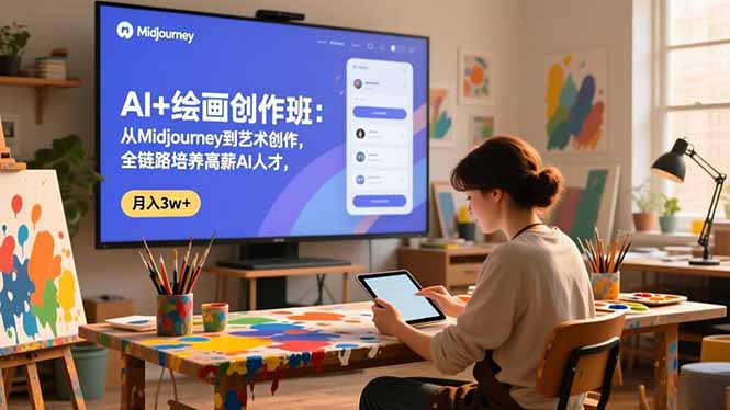AI+绘画创作班：从Midjourney到艺术创作，全链路培养高薪AI人才，月入3w+-邪修侠