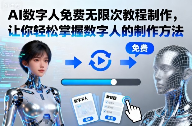 AI数字人免费无限次教程制作,让你轻松掌握数字人的制作方法-邪修侠