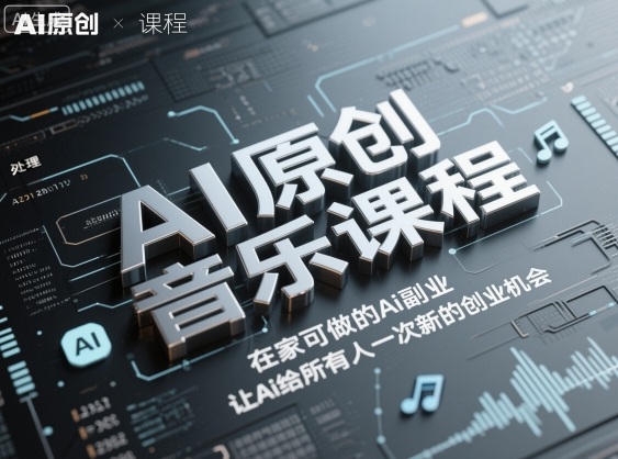 AI原创音乐课程,在家可做的Ai副业,让Ai给所有人一次新的创业机会-邪修侠