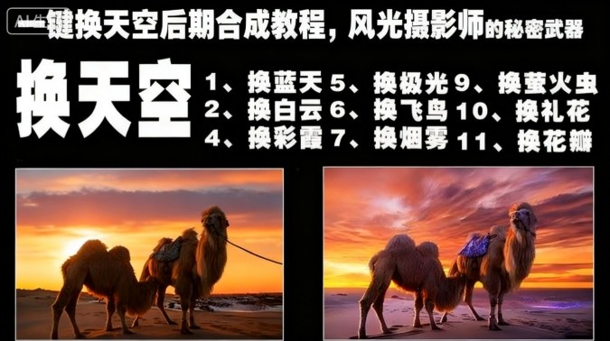 一键换天空后期合成教程,风光摄影师的秘密武器-邪修侠