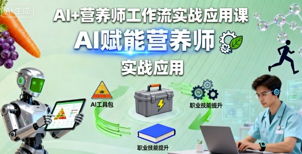 AI+营养师工作流实战应用课,AI赋能营养师-邪修侠