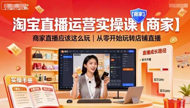 淘宝直播运营实操课【商家】,商家直播应该这么玩,从零开始玩转店铺直播-邪修侠