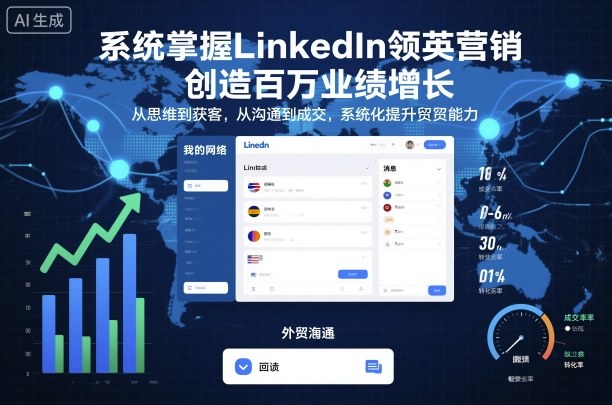 系统掌握LinkedIn领英营销,创造百万业绩增长,从思维到获客,从沟通到成交,系统化提升外贸能力-邪修侠