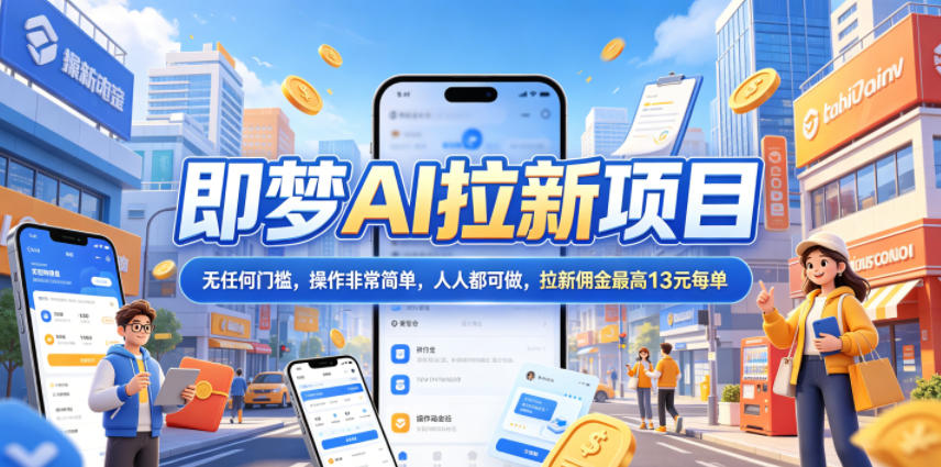 2026年即梦AI拉新项目最新玩法,无任何门槛,操作非常简单,人人都可做,拉新佣金最高13米每单(更新6月) 2026年即梦AI拉新项目最新玩法,无任何门槛,操作非常简单,人人都可做,拉新佣金最高13米每单(更新6月)