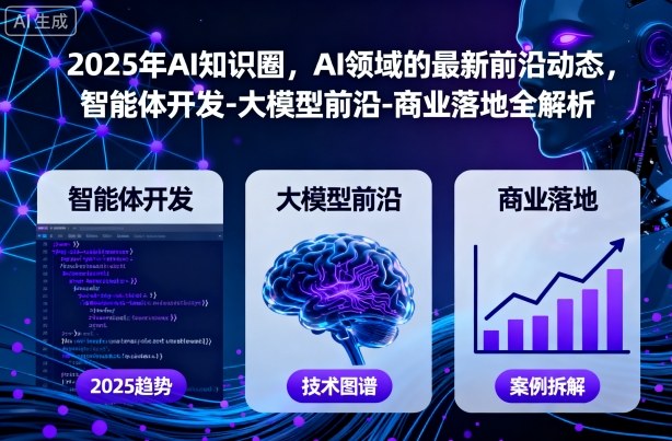 2025年AI知识圈,AI领域的最新前沿动态,智能体开发-大模型前沿-商业落地全解析-邪修侠