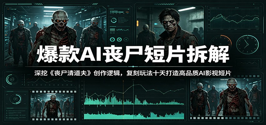 爆款AI丧尸短片拆解:深挖《丧尸清道夫》创作逻辑,复刻玩法快速打造高品质AI影视短片-邪修侠